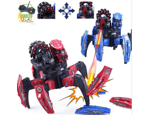 Robot Giocattolo Interattivo Telecomandato a Batteria Spara Freccette Bambini...