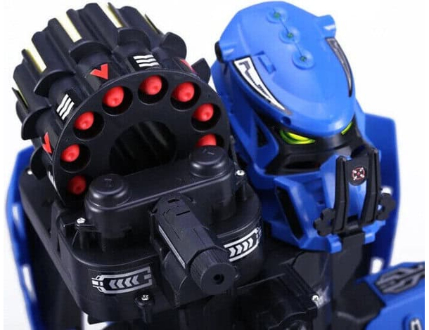 Robot Giocattolo Interattivo Telecomandato a Batteria Spara Freccette Bambini...