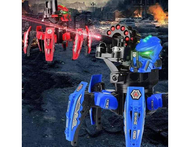 Robot Giocattolo Interattivo Telecomandato a Batteria Spara Freccette Bambini...