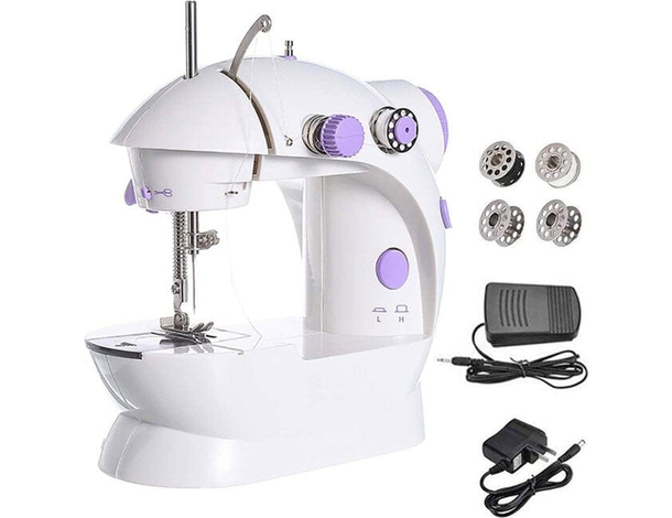 Mini Macchina per Cucire da Cucito 4in1 Portatile Viaggio Puntocroce Filo Sarta