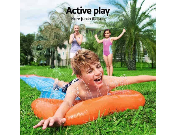 Acqua Scivolo Ferroviario 1 Corsia Bambini 488cm Gioco Esterno Giardino...