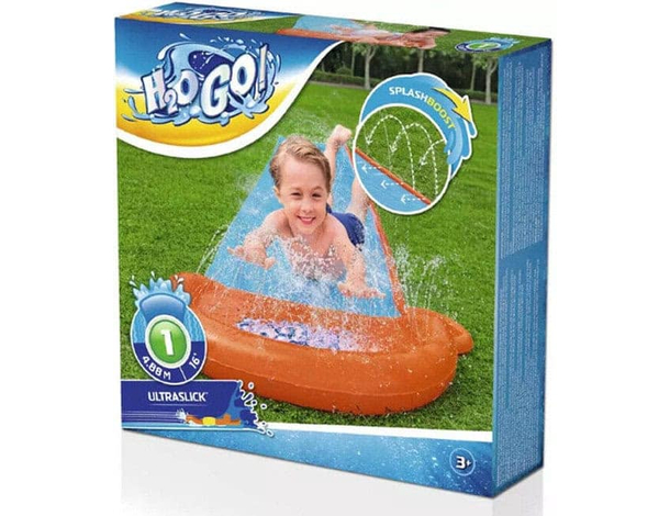 Acqua Scivolo Ferroviario 1 Corsia Bambini 488cm Gioco Esterno Giardino...