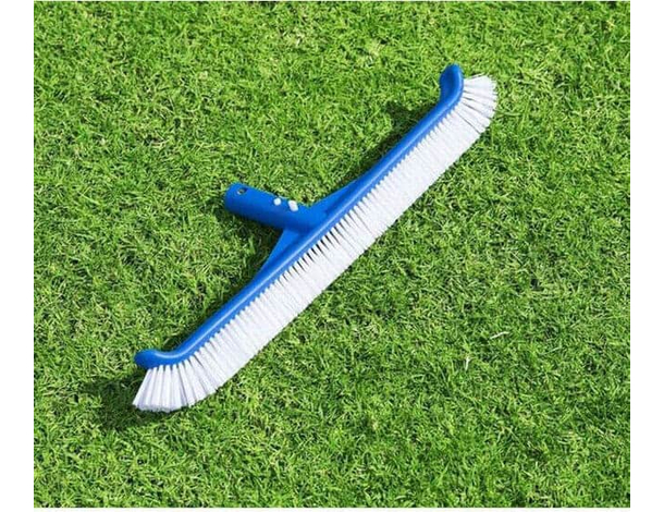 Spazzola per Pulizia Pareti Fondo Piscina 45 cm con Setole Dure Attacco a...