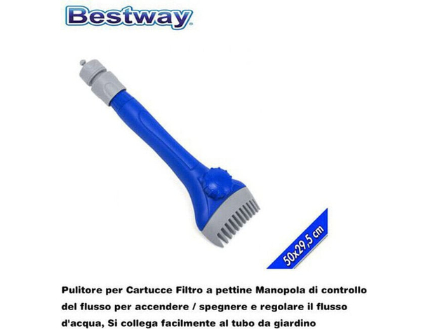 Pulitore a Pettine per Filtro Piscina Pulizia Cartuccia Piscine Bestway 58662...