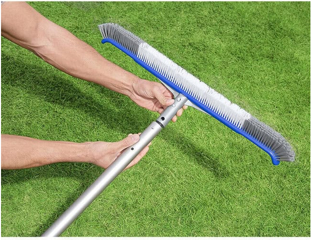Spazzola per Pulizia Pareti Fondo Piscina 61 cm con Setole Dure Attacco a...