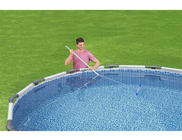 Spazzola per Pulizia Pareti Fondo Piscina 61 cm con Setole Dure Attacco a...