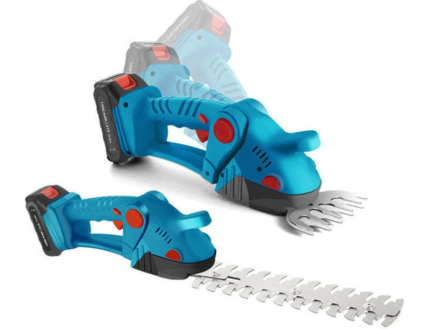 Tagliasiepe 2in1 Siepi Rifinitore Taglierba Cesoia Forbici con 2 Batterie 2