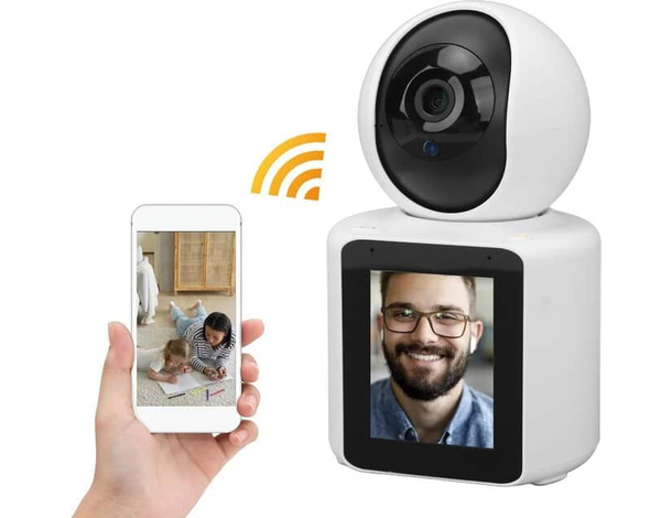 Telecamera IP WIFI Videochiamata Sorveglianza Visione IR HD TF Audio e Display