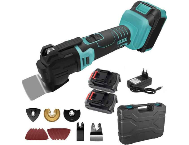 Utensile Multifunzione a Doppia Batteria Oscillante Portatile da 18V 4.0 Ah kit