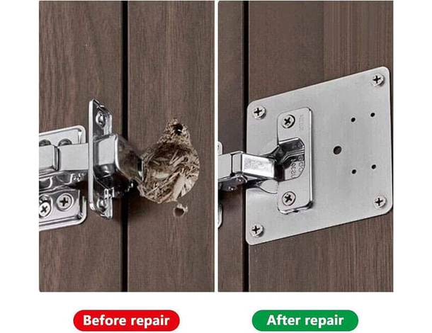 12 Pezzi Piastre di Riparazione per Cerniere Armadietti per Armadi e Mobili...