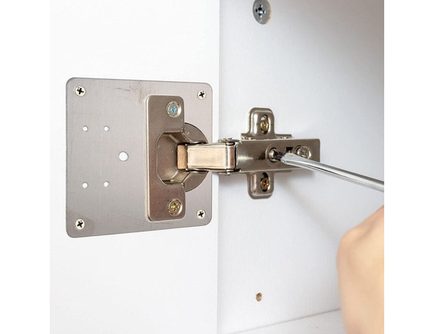 12 Pezzi Piastre di Riparazione per Cerniere Armadietti per Armadi e Mobili...