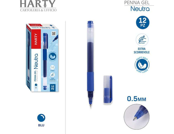 12 Penne a Sfera Gel Penna a Inchiostro Sfera 0.5 mm Fine Nero/Blu/Rosso...