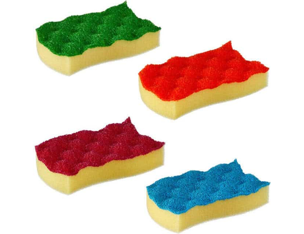 24 Spugna Vileda Ondattiva Colors da Cucina Antigraffio Colorate 13x22x2.6 cm...