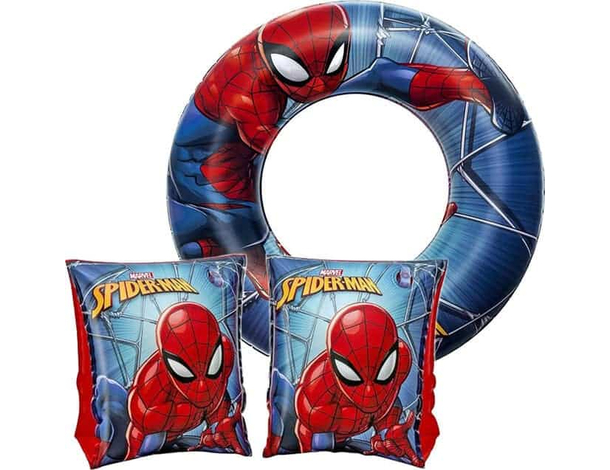 Ciambella Salvagente Braccioli Gonfiabile Spiderman Bambini Piscina Bestway