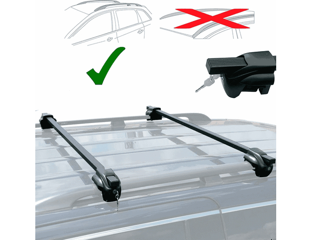 Barre Portapacchi Porta Tutto Universali Auto con Chiave e Serratura 120 cm