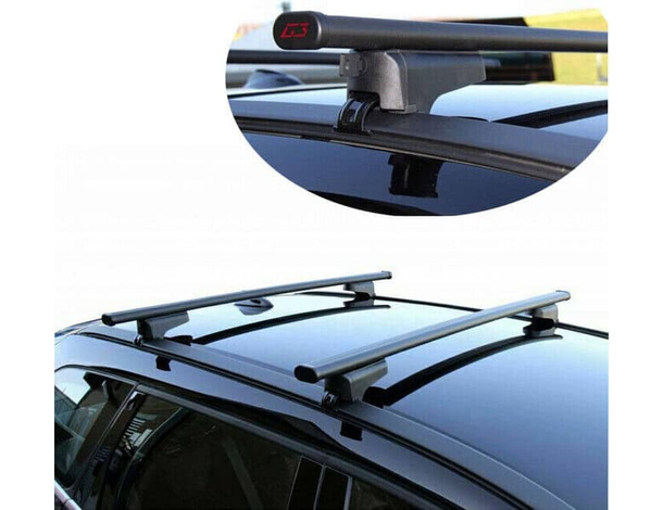 Barre Portapacchi Portatutto Universali Auto con Serratura Antifurto 127cm G3