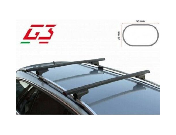 Barre Portapacchi Portatutto Universali Auto con Serratura Antifurto 127cm G3...