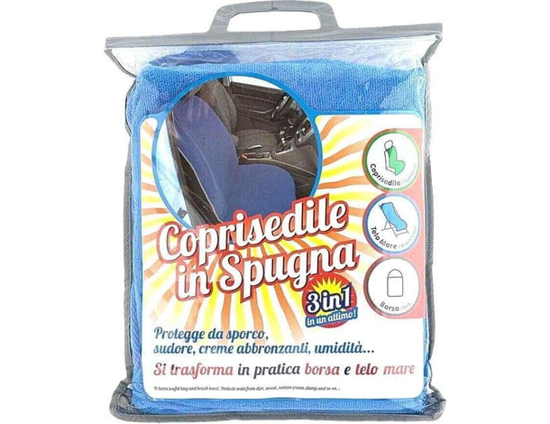 Coprisedile in Spugna Trasformabile in Telo Mare Copri Sdraia Asciugamani Borsa