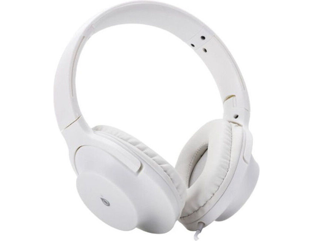 Cuffie Sovraurali con Microfono Bianco Auricolari Cablate Jack 3.5mm Cavo 1,2m