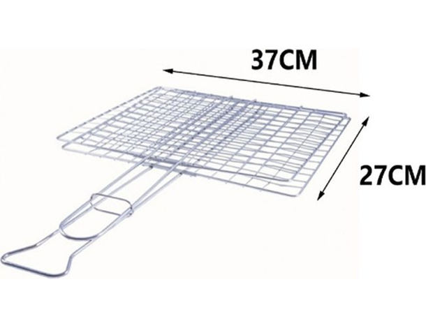Doppia Griglia con Manici Graticola Leggera in Ferro Camino Barbecue 27x37 cm