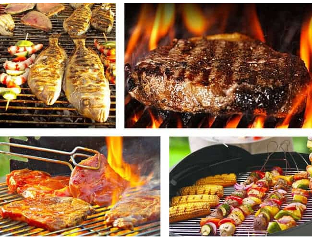 Doppia Griglia con Manici Graticola Leggera in Ferro Camino Barbecue 35x40 cm...