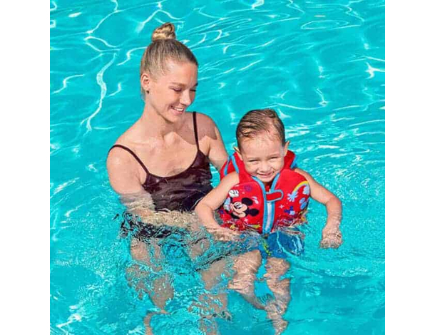 Giubbotto di Salvataggio per Bambini Salvagente Mickey Mouse Topolino Piscina...