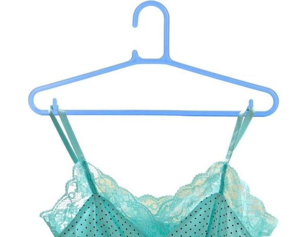 20 Grucce Appendiabiti Barra Pantaloni Plastica Forte Stampelle Vari Colori...