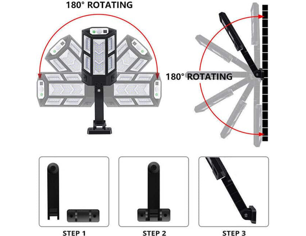 4x Lampione Faretto LED Solare Sensore Movimento Faro Esterno Telecomando...