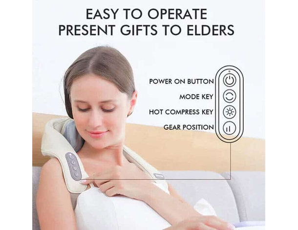Massaggiatore Cervicale Massaggio per Collo e Spalle Schiena Riscaldamento 5