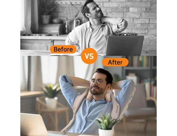 Massaggiatore Cervicale Massaggio per Collo e Spalle Schiena Riscaldamento 6