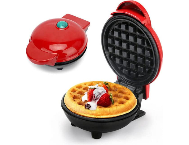 Piastra per Waffle Cialde Dolci Antiaderente Elettrica 350W Mini Waffle Maker