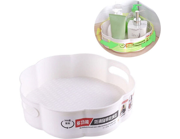 Organizer Rotante Cucina Frutta Cosmetici Anti Scivolo Barattoli Spezie Ordina