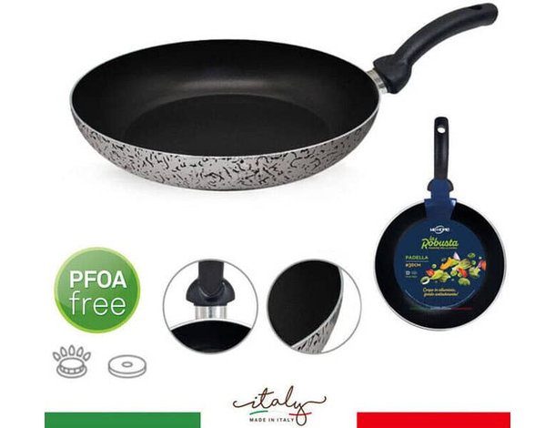 Padella Bassa Antiaderente Vari Diametri in Alluminio Made in italy Cucinare...