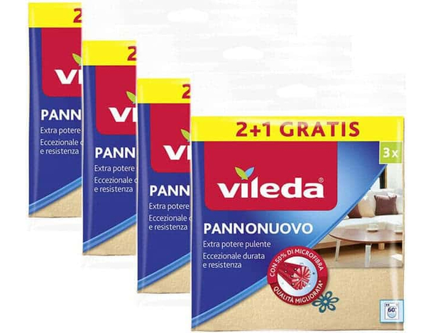 12 Pezzi Pannonuovo Panno in Microfibra Speciale Antialone Extra Potere Pulente