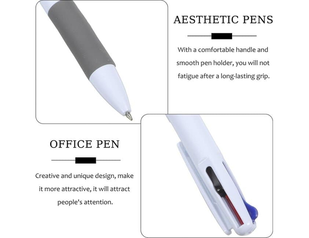 12 Pezzi Penna a Sfera 3 Colori Design a Molla Retrattile Plastica...