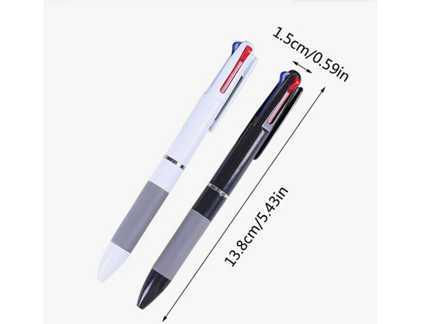 12 Pezzi Penna a Sfera 3 Colori Design a Molla Retrattile Plastica...