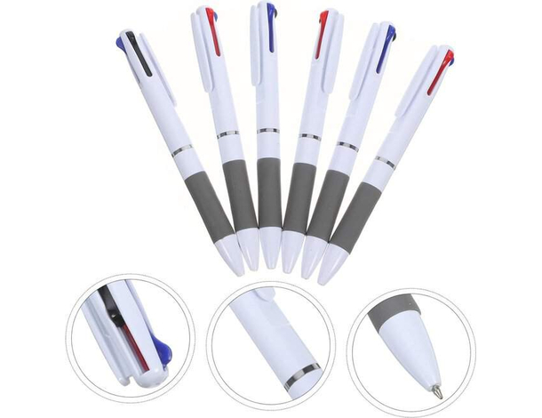 12 Pezzi Penna a Sfera 3 Colori Design a Molla Retrattile Plastica...