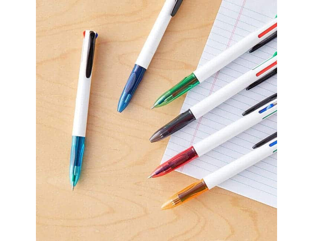 12 Pezzi Penna a Sfera 4 Colori Design a Molla Retrattile Plastica...