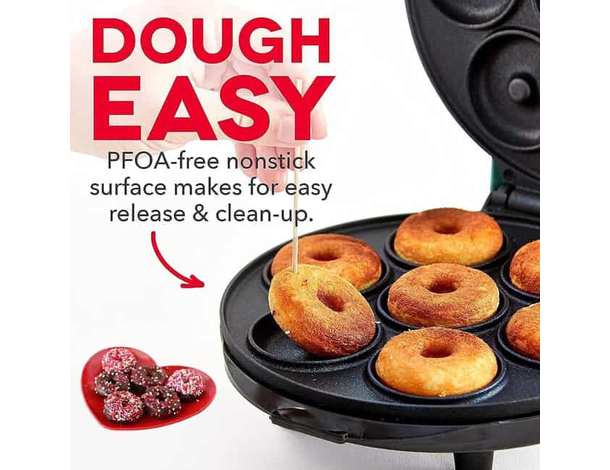 Piastra per Ciambelle 7 Mini Stampi Donuts Dolci Antiaderente Elettrica 700W...