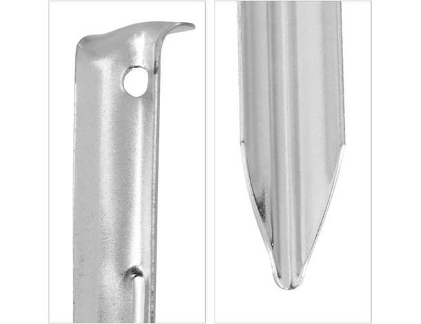 24 Pezzi Picchetto a V 23 cm per Tenda in Robusto Metallo Campeggio Picchetti...