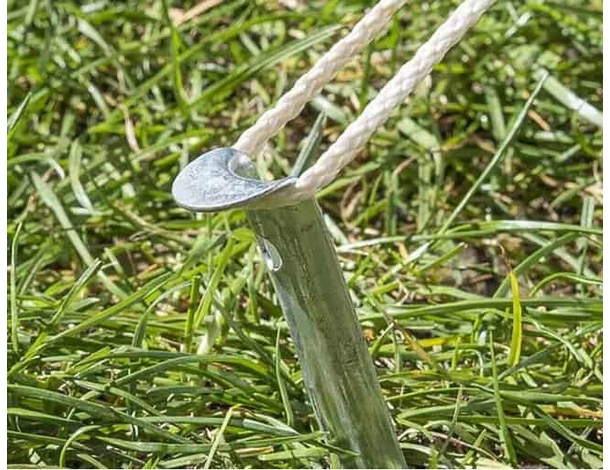 24 Pezzi Picchetto a V 23 cm per Tenda in Robusto Metallo Campeggio Picchetti...