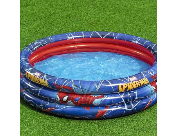 Piscina Gonfiabile Tonda Bambini Spiderman 122x30 cm Marvel Piscina Mare...