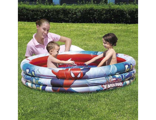 Piscina Gonfiabile Tonda Bambini Spiderman 122x30 cm Marvel Piscina Mare...