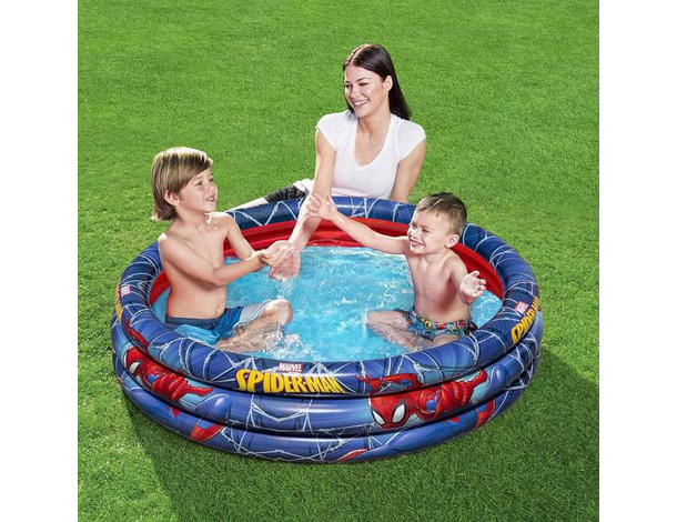 Piscina Gonfiabile Tonda Bambini Spiderman 122x30 cm Marvel Piscina Mare...