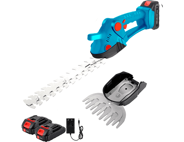 Tagliasiepi 2 in 1 Doppia Batteria Taglia Siepe Tosasiepi 600W Rifinitore Erba