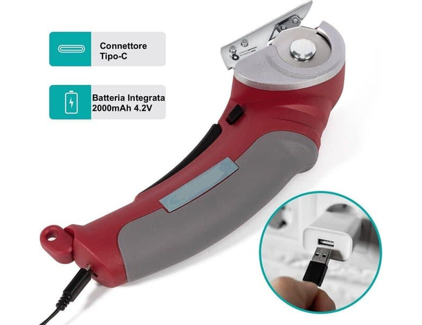 Taglierino Elettrico Cordless Pannolenci Giardinaggio Stoffa Tessuti a...