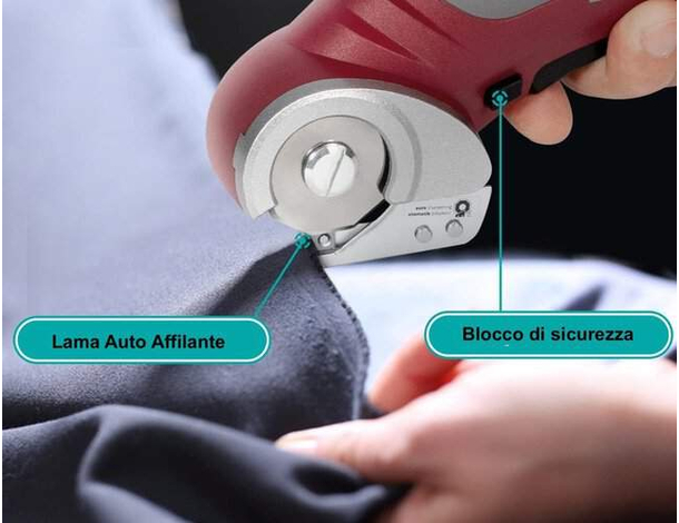 Taglierino Elettrico Cordless Pannolenci Giardinaggio Stoffa Tessuti a...
