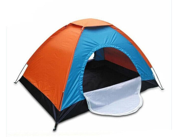 Tenda da Campeggio 200x200x135 cm 4 Posti Persone Porta a Cerniera...