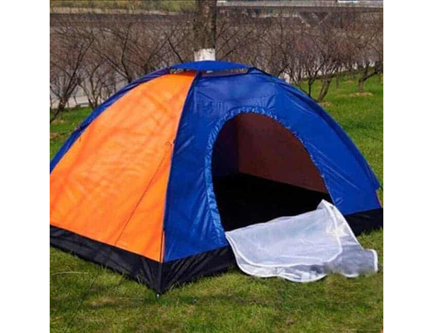 Tenda da Campeggio 200x200x135 cm 4 Posti Persone Porta a Cerniera...