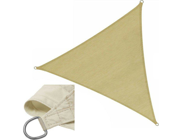 Vela Triangolare Tenda Ombreggiante Telo Sole Ombra Giardino Parasole 5 Metri...